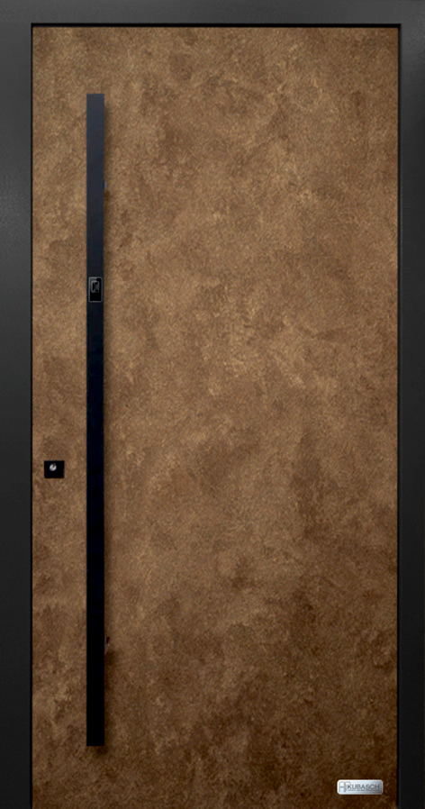 Holz Aluminium Haustür mit bronzefarbender Oberfläche